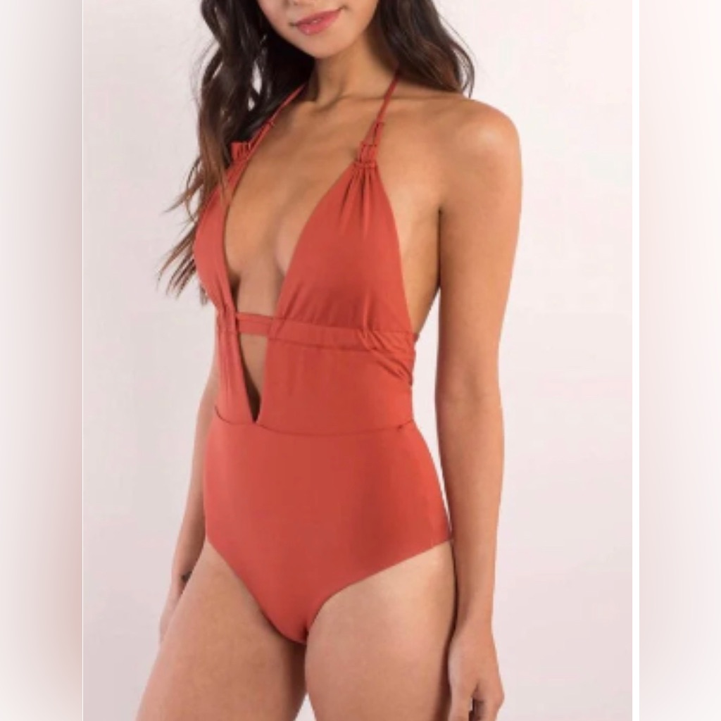 Talvik One Piece Swimsuit Size Small / 4. Brick Red/Orange Color.